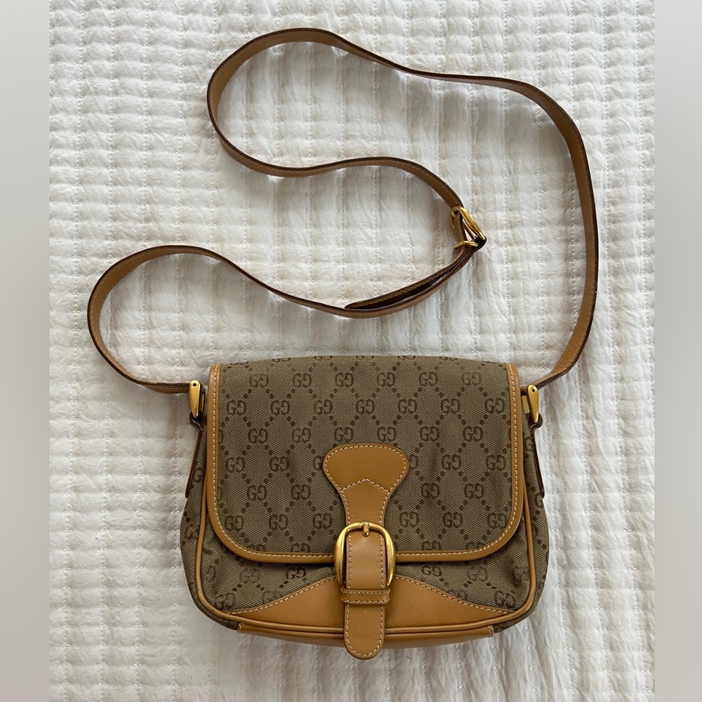 Authentic Vintage Gucci flap front crossbody bag